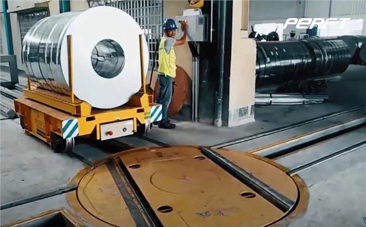 Steel Coil Cars With V Frame in Steel Plant